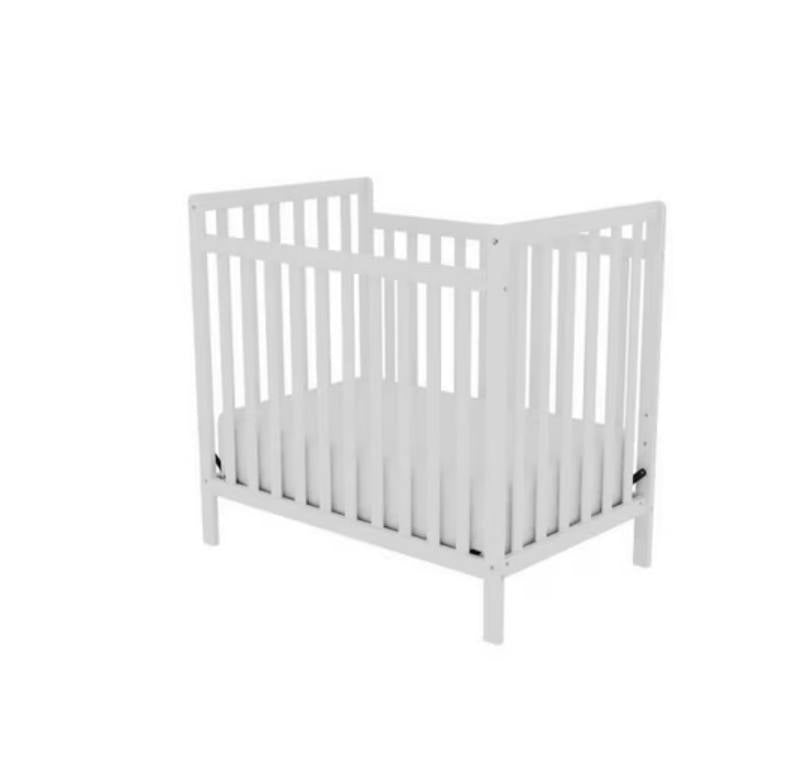 Concord Baby Bowen Mini Crib + Bonus Mattress - White