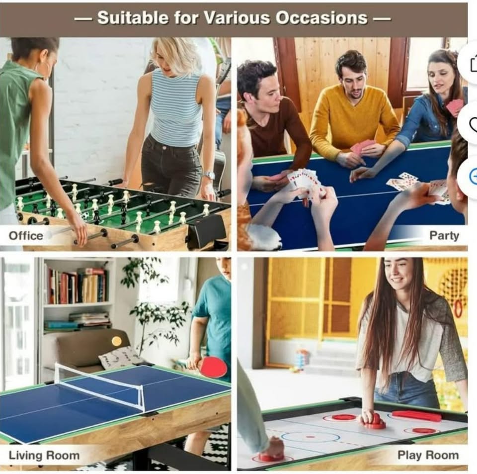10-in-1 Combo Game Table Set, Multi Game Table for Home, Game Room