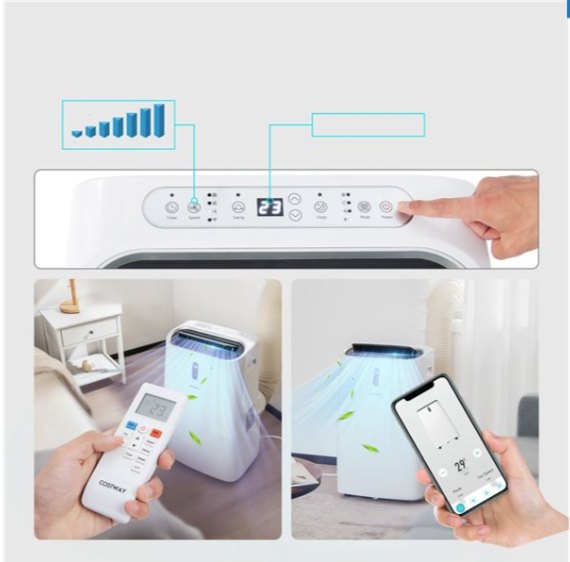 Air purifier with remote control, smartphone app