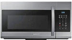Samsung over-the-range microwave oven with digital display and control panel.