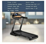 3.75HP Electric Folding Treadmill W/Auto Incline 12 Program APP Control