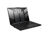 Black laptop with 'TUF' branding