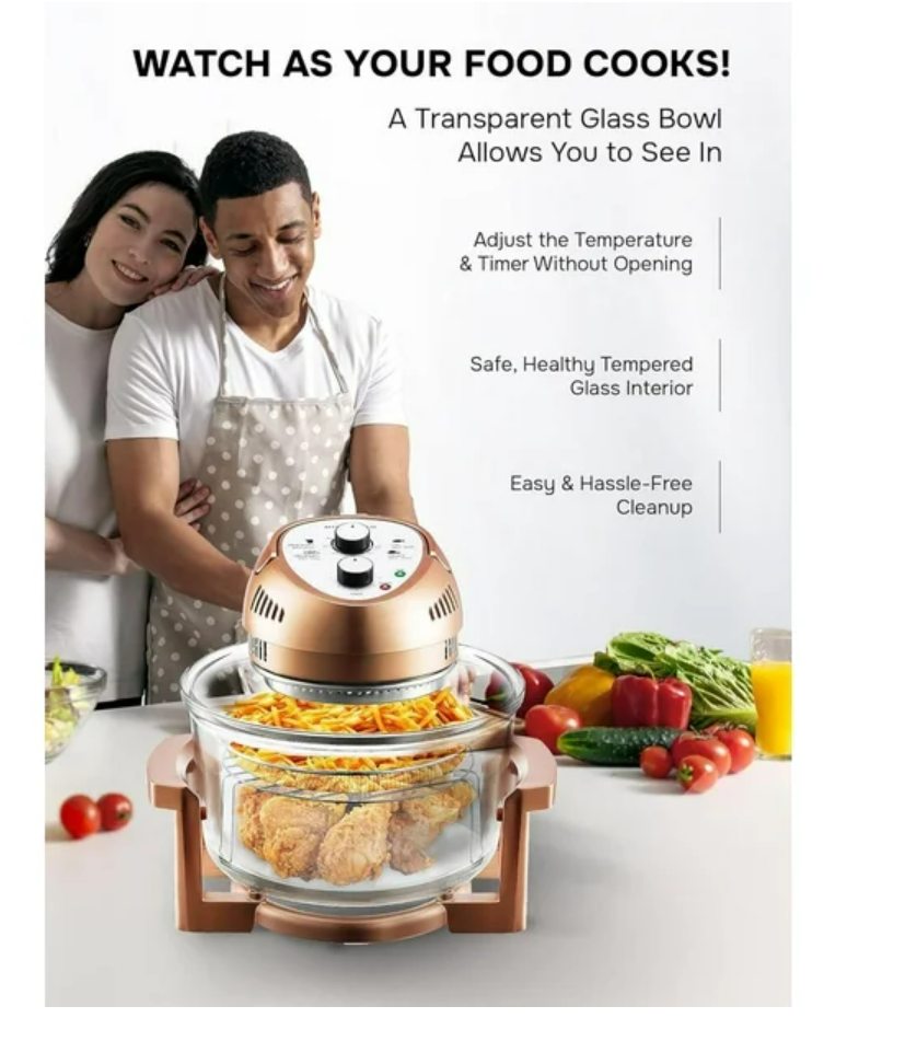 Transparent glass cooking appliance