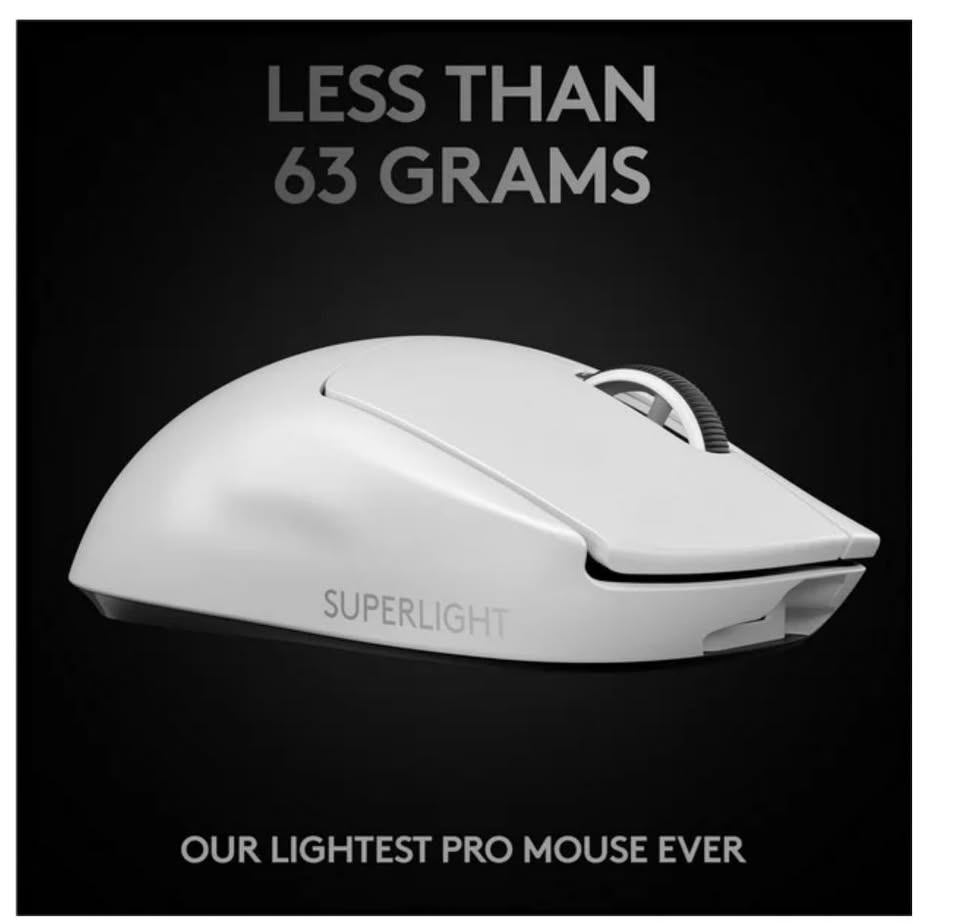 White gaming mouse labelled