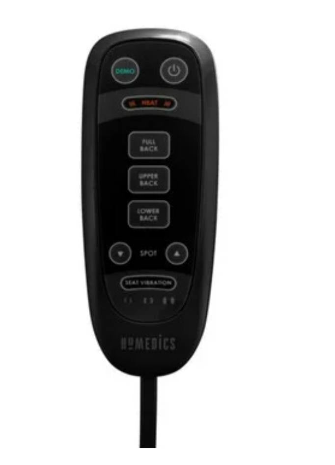 Black Homedics massage control panel
