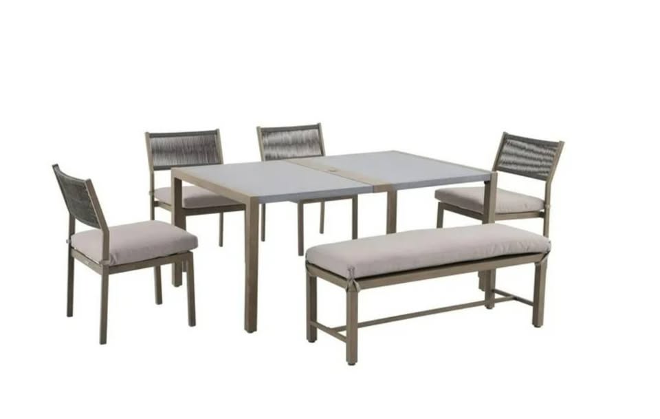 Better Homes & Gardens Tarren 6-Piece Outdoor Patio Dining Set - Tan