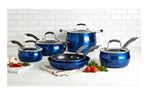 Epicurious 10 Piece Aluminum Cookware Set, Double Riveted Silicone Handles
