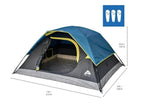 Blue and grey camping tent, waterproof outdoor gear