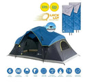 Camping bed and sleeping bag